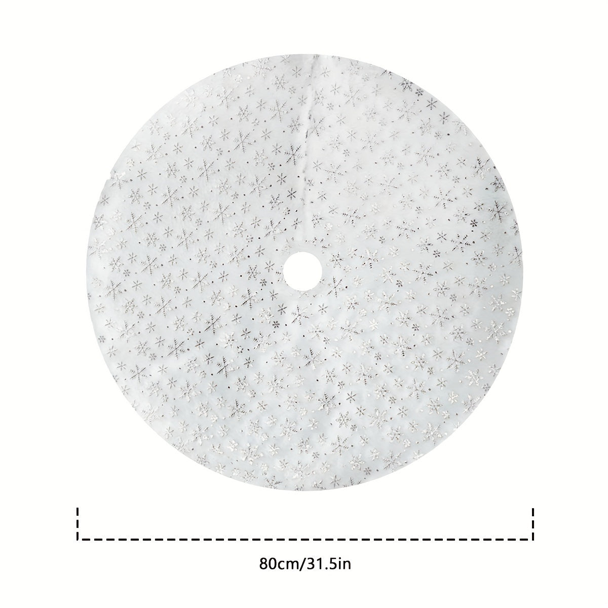 Qicai Xiaolu Luxurious White Christmas Tree Skirt bilan Rojdestvo bezaklaringizga hashamat qo'shing. Bir nechta o'lchamlarda mavjud bo'lgan ushbu daraxt etagi go'zal oltin/silver qor to'pi dizayni va soxta quyon junidan qirralarga ega. Uy uchun mukammal.