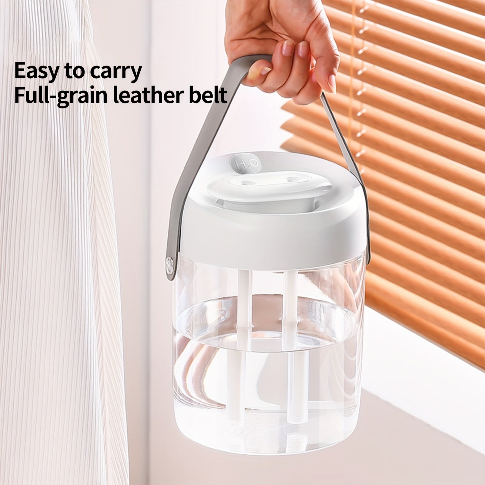 Dual Mist Humidifier 2L with Night Light, Auto Shut-Off, USB Powered