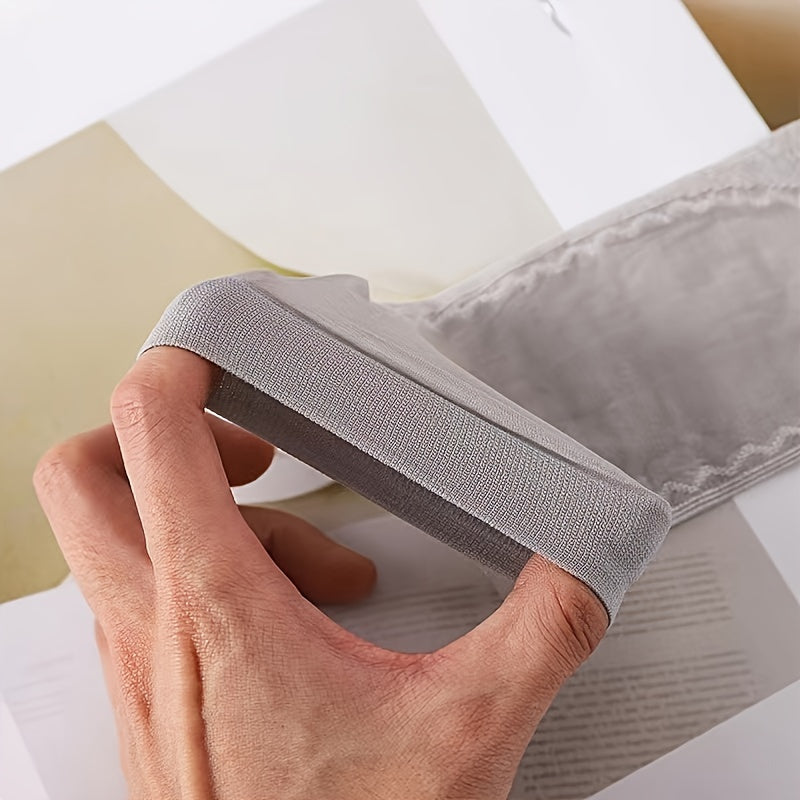 Women’s Knee-High Semi-Sheer Socks 5 Pairs Non-Slip Breathable Polyester