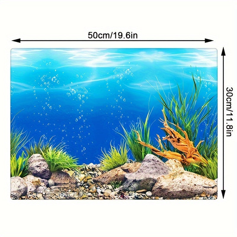 Double-Sided Aquarium Background Paper for Fish Tank Decor Waterproof HD Painting