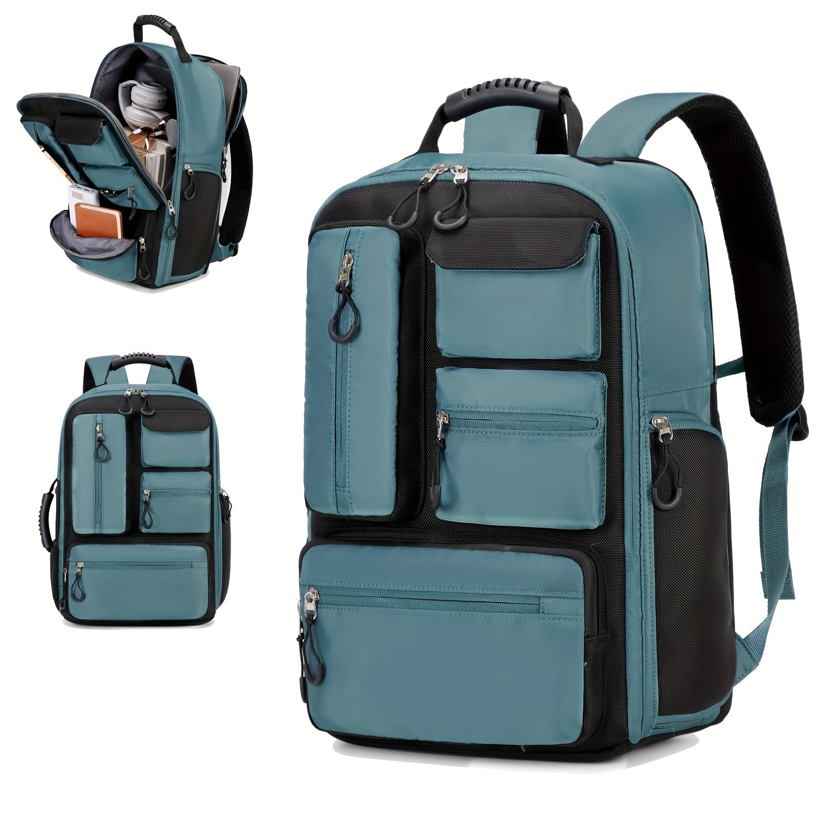 Unisex Travel Backpack with Laptop and Shoe Compartments Polyester Casual