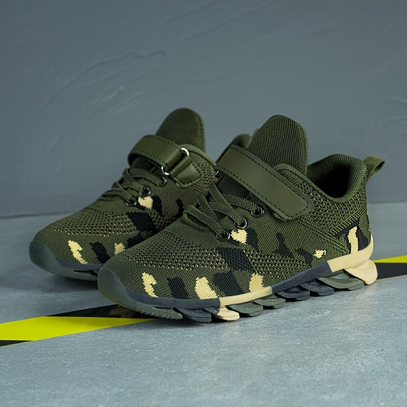Мужские кроссовки для бега с камуфляжным дышащим сетчатым верхом, нескользящие, легкие, всесезонные