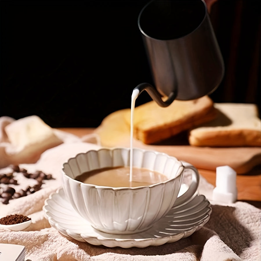 Набор чашки и блюдца для кофе и чая, завтрак или чайная вечеринка, керамический, элегантный подарок