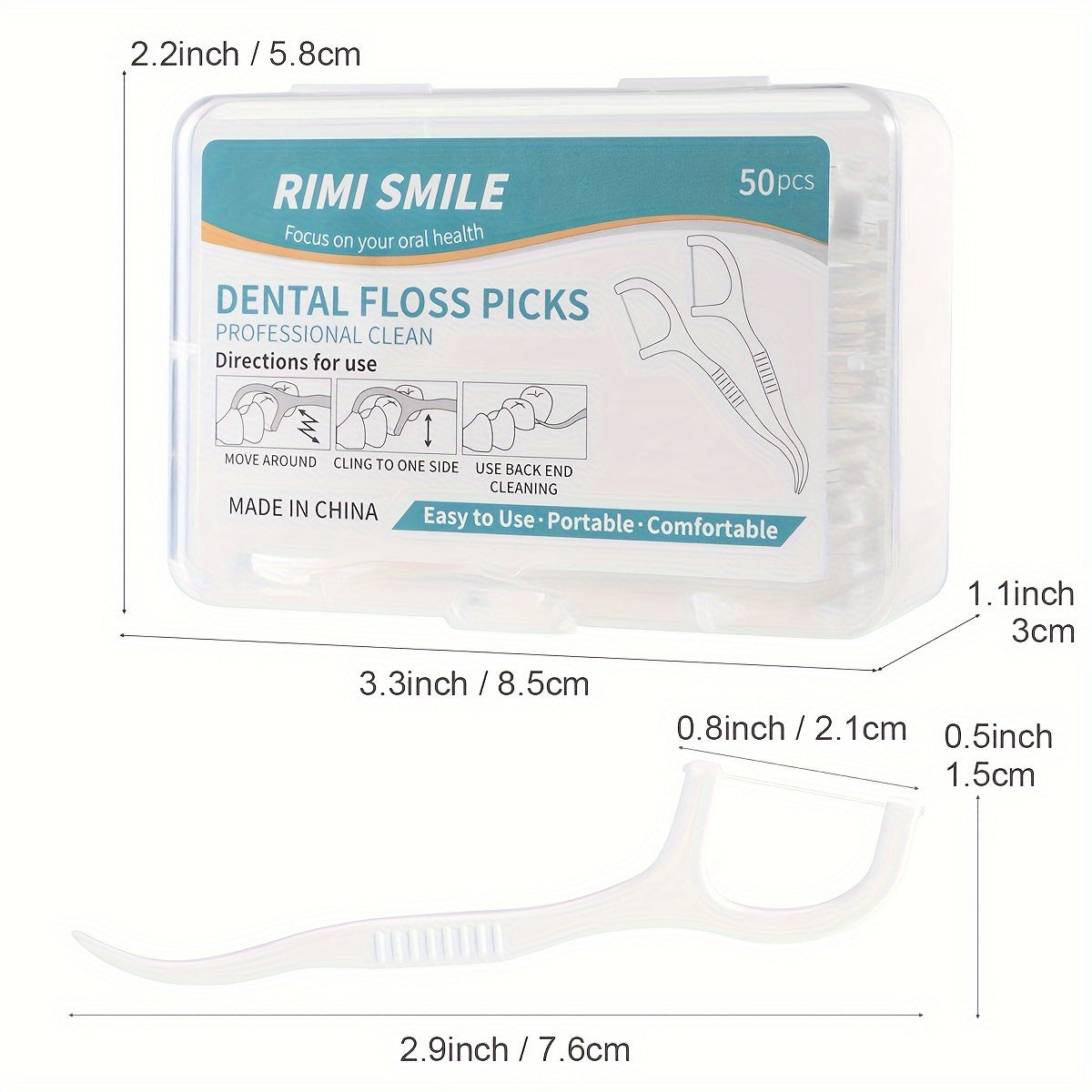 Dental Floss Sticks Interdental Cleaning 50/150/300 Pcs Portable Deep Cleaning