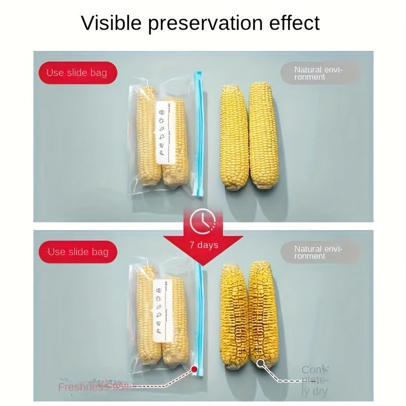 45 многоразовых пакетов для хранения продуктов с замком-слайдером — герметичные и устойчивые к запахам пакеты для заморозки фруктов, овощей и зерновых. Идеально подходит для организации домашней кухни.
