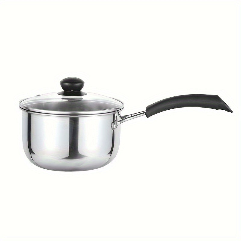 Stainless Steel Saucepan Set with Lids for Cooking Milk Soup and Pasta