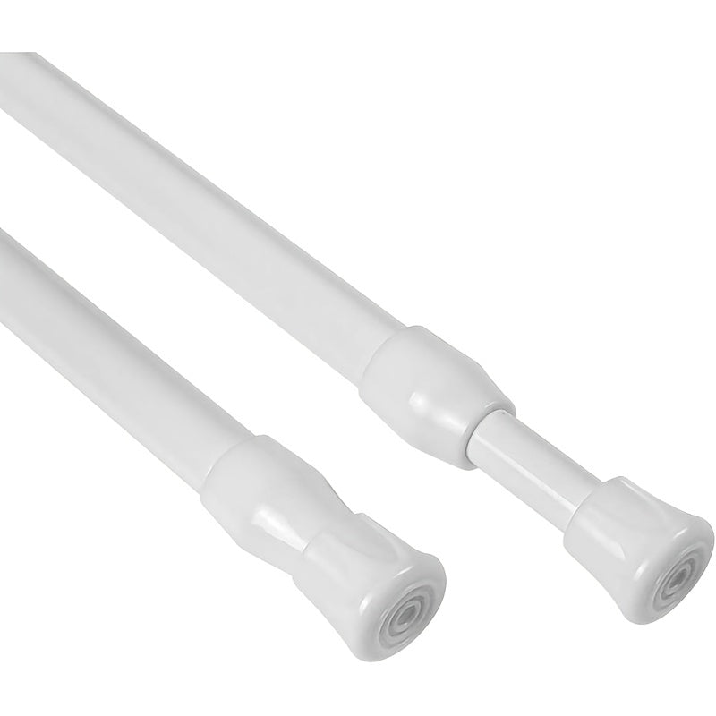Adjustable White Refrigerator Cabinet Tension Rods Non-Slip Extension