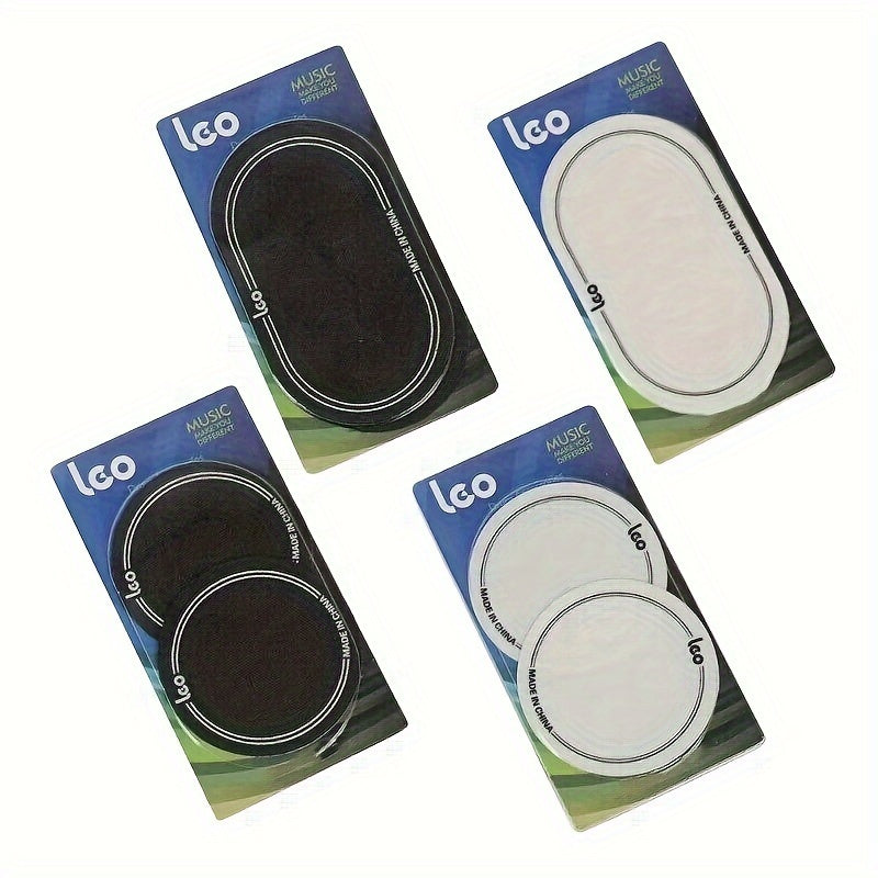 Bass Drum Protective Patches for Single Double Pedal White Black Pack of 2