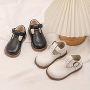 Girls' Mary Jane Shoes Low Top Solid PU Rubber Block Heel for Young Princesses