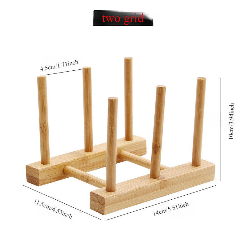 Estante de bambú premium para platos con soporte para tazas y sistema de drenaje para almacenamiento en la cocina