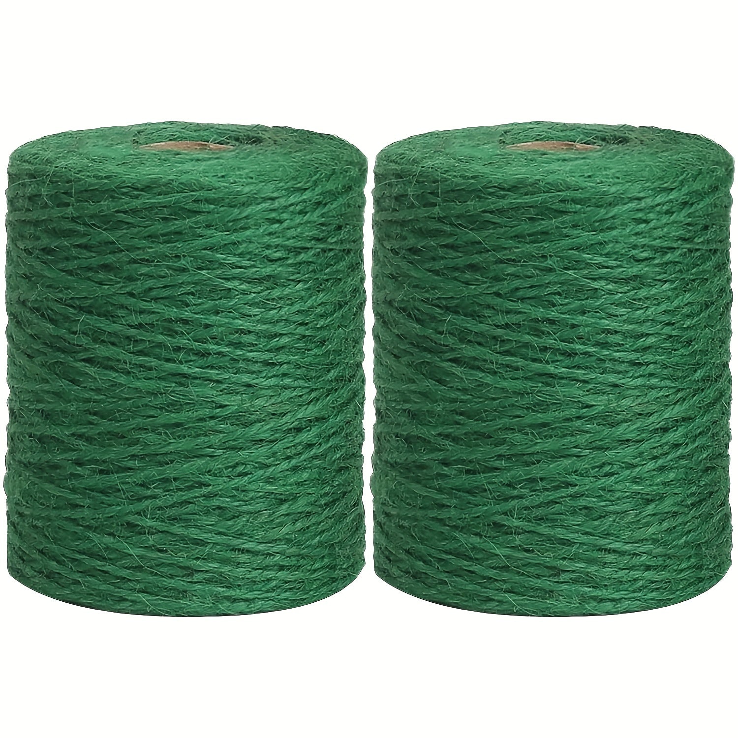 Cuerda de yute natural para jardín, 2 rollos, 99.97 m, marrón, para jardinería, manualidades, embalaje