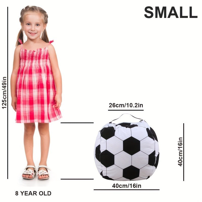 Funda de silla de saco de fútbol grande con peluche de perezoso de felpa para decoración de habitación de adolescentes