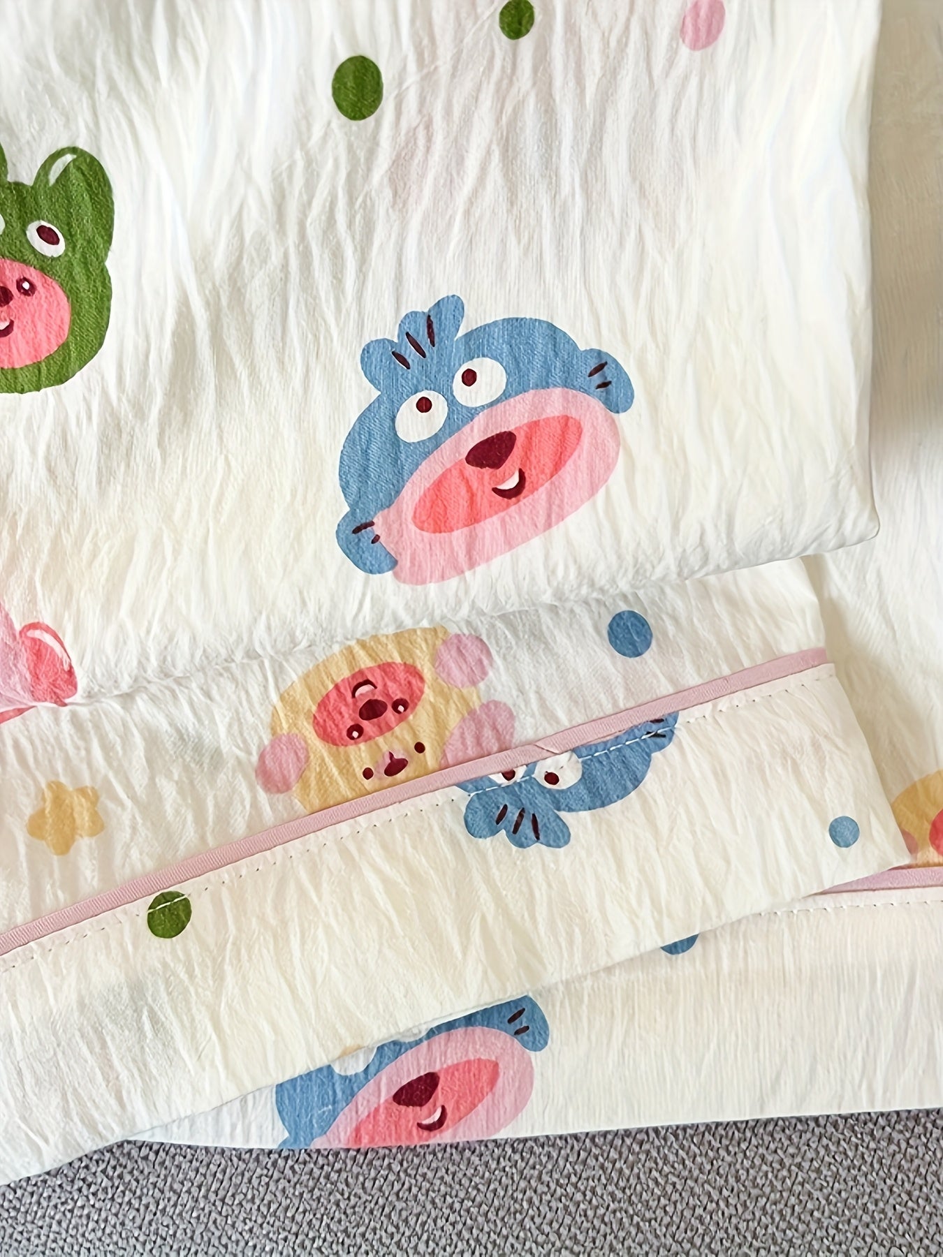 Women's Summer Sleepwear Long Sleeve Pants Plus Size Cartoon Home Suit