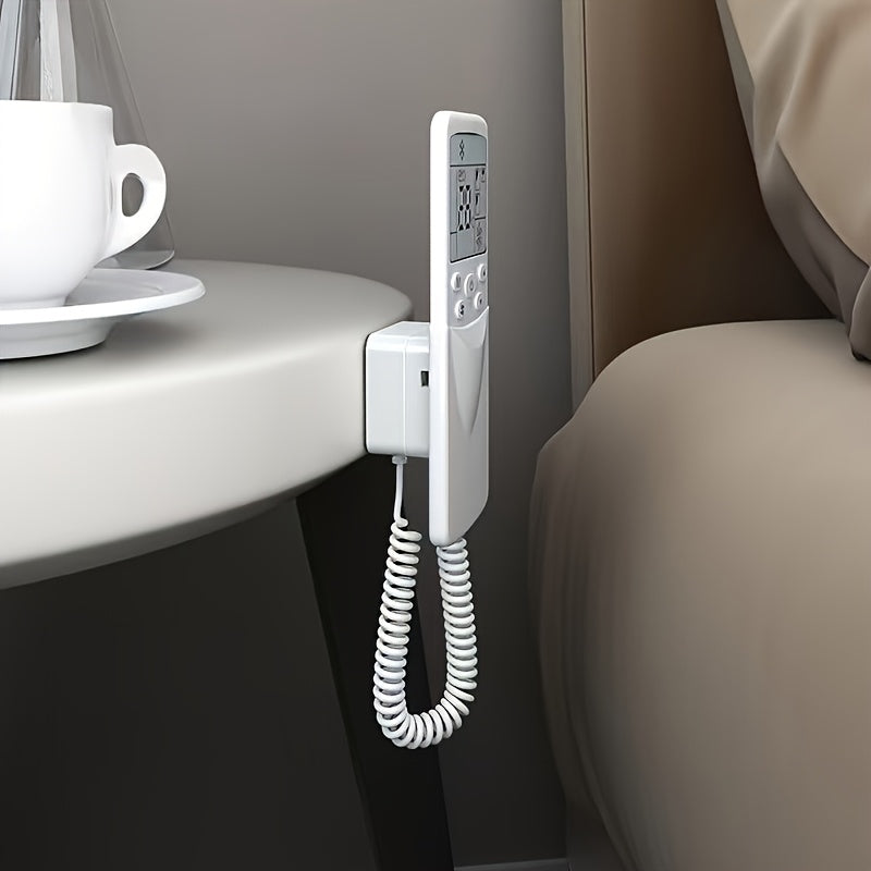 Magnetic Anti-Lost Remote Control Lanyard with Hook for TV and AC Remotes White Plastic