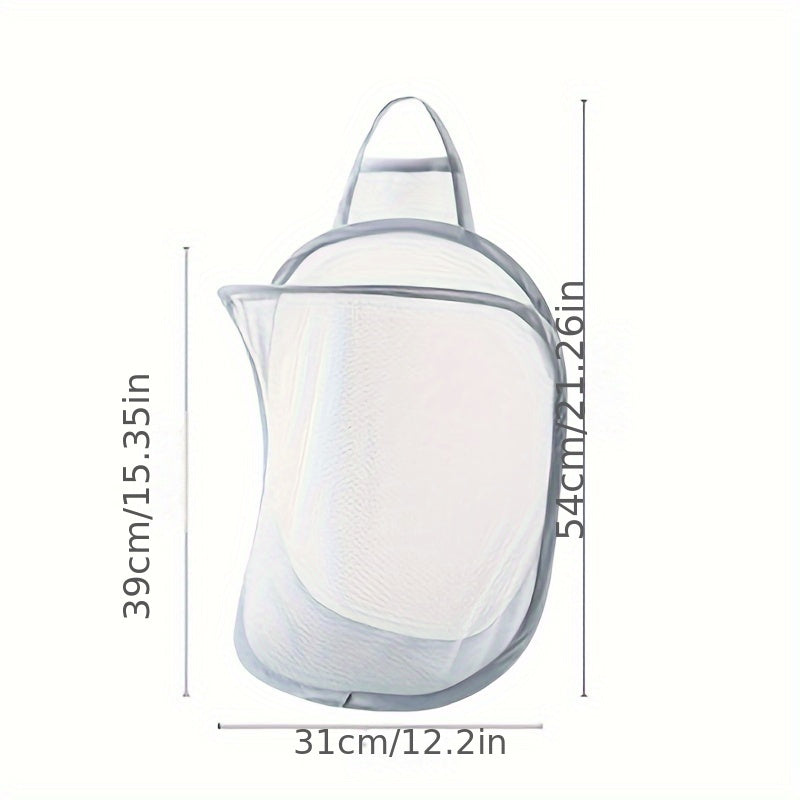 Foldable Laundry Hamper Wall Mount Small Space Storage Bedroom Bathroom Living Room