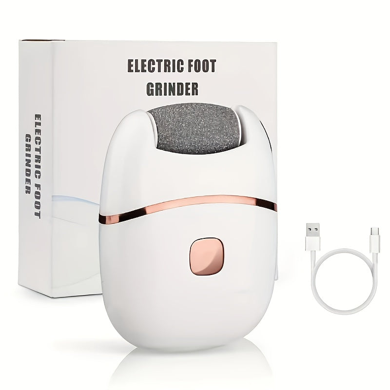 Portable Electric Foot Scrubber with 3 Heads for Dead Skin Removal and Callus Treatment