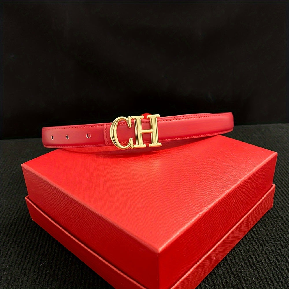 Gafas de mujer con cinturón de letras de metal fino, a la moda y de talla libre para uso diario