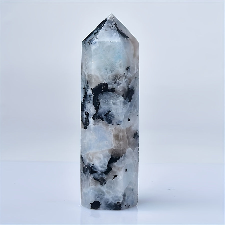 Moonstone Tower Rock Crystal Loose Stone for Home Decor and Gifts