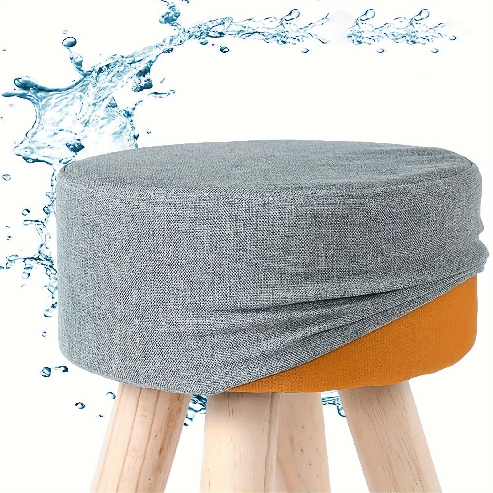 Wooden Makeup Stool with Upholstery Multi-Color Solid Wood Chair for Bedroom Kitchen Bathroom Office