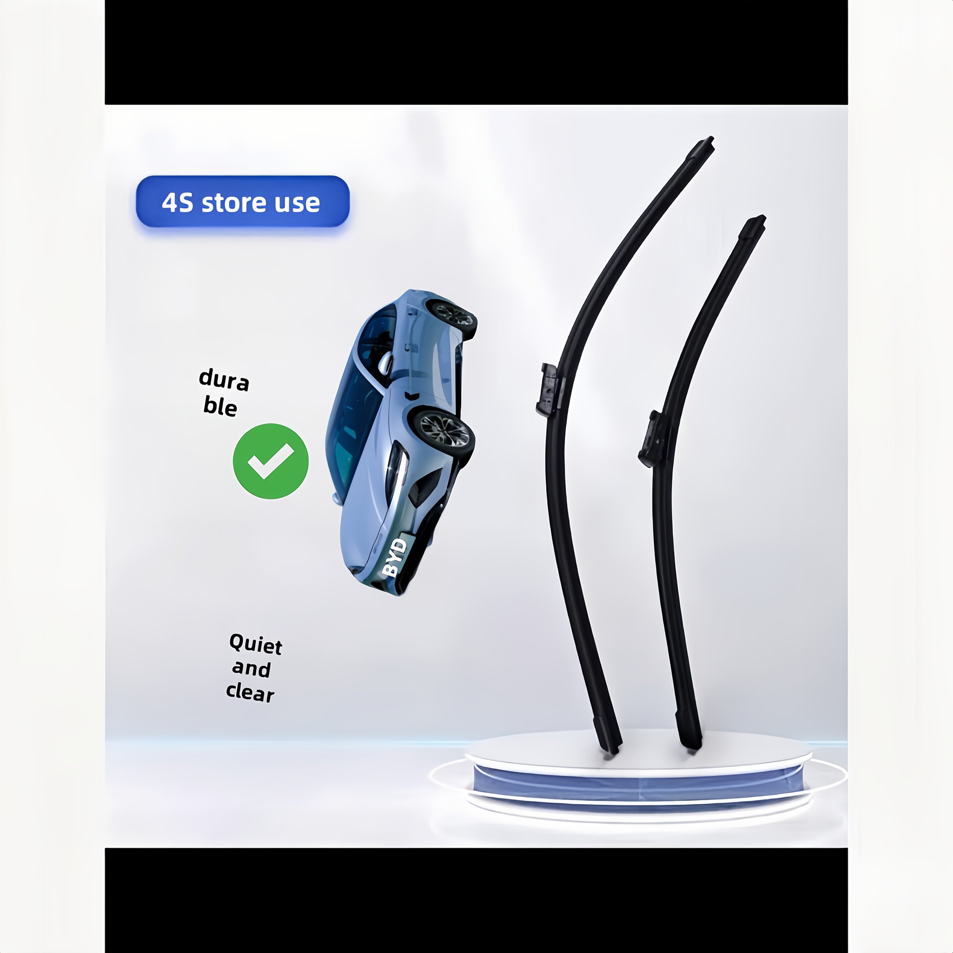 Boneless Silent Wiper Blades for Car Windows Durable Rubber Easy Installation