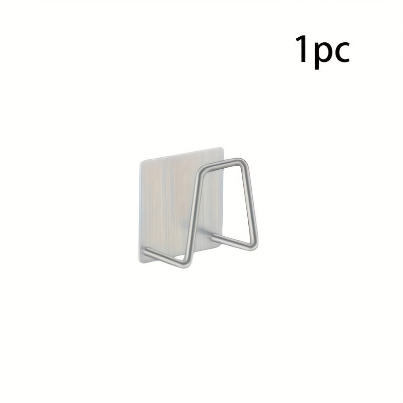 Wall Mounted Stainless Steel Sink Organizer No Drilling Kitchen Bathroom Storage Rack