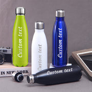 Custom Engraved Stainless Steel Water Bottle Leak Proof BPA-Free for Sports and Daily Use
