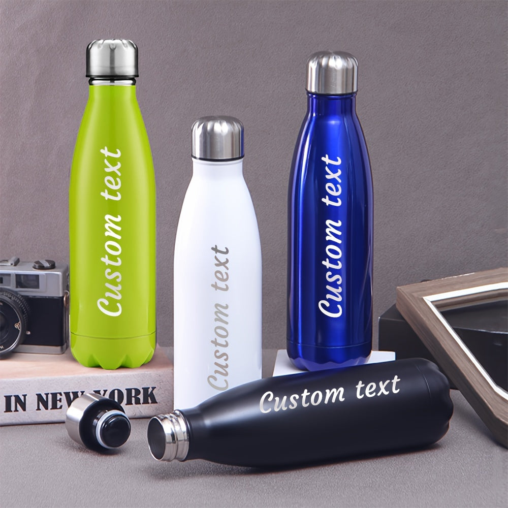 Custom Engraved Stainless Steel Water Bottle Leak Proof BPA-Free for Sports and Daily Use