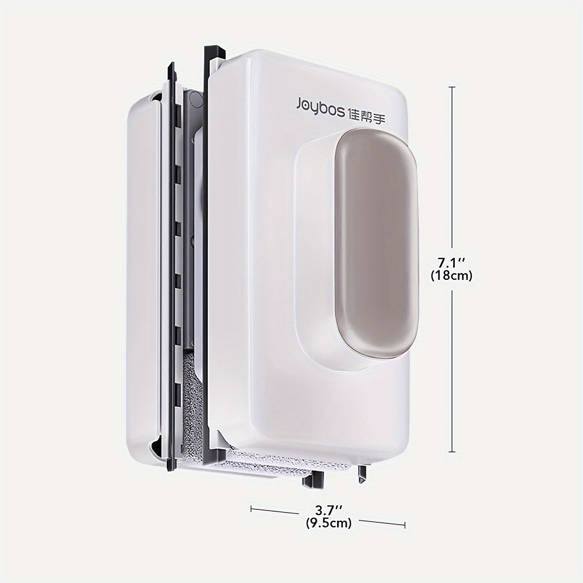 Magnetic Double-Sided Window Cleaner with Safety Accessory for All Glass Surfaces