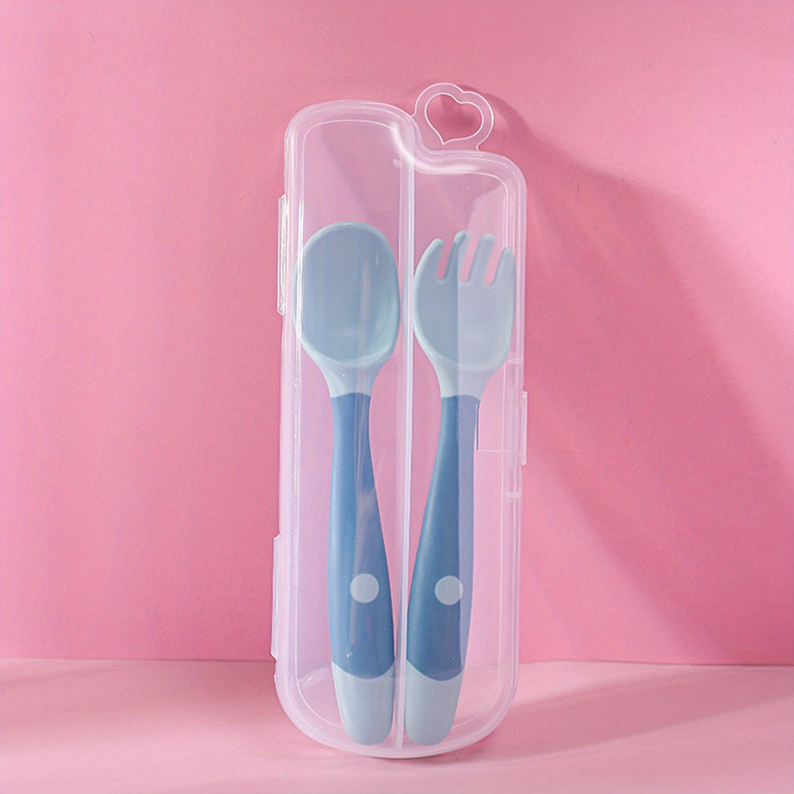 Children's Feeding Set BPA-Free Spoon and Fork with Travel Case for Kids