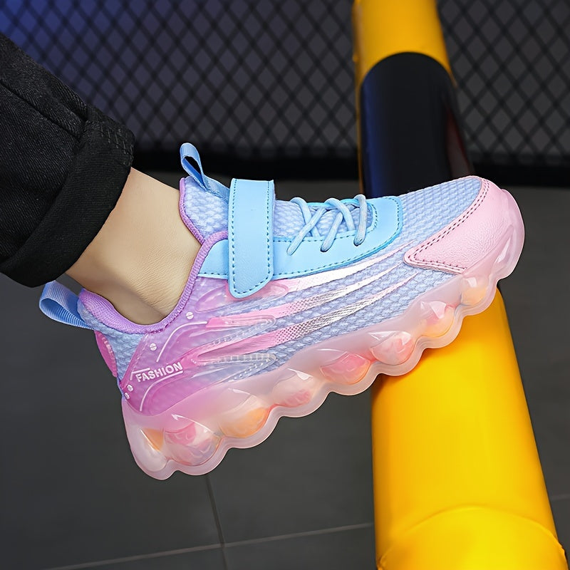 Girls Kids Sneakers Breathable Non-Slip Chunky Shoes for Outdoor Activities