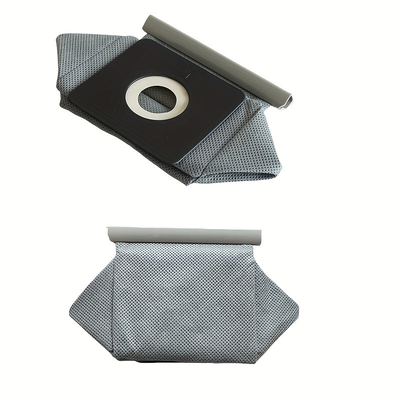 Washable Vacuum Dust Bags Set of 2 Grey Non-Woven Fabric 11x10cm for Compatible Vacuum Cleaners