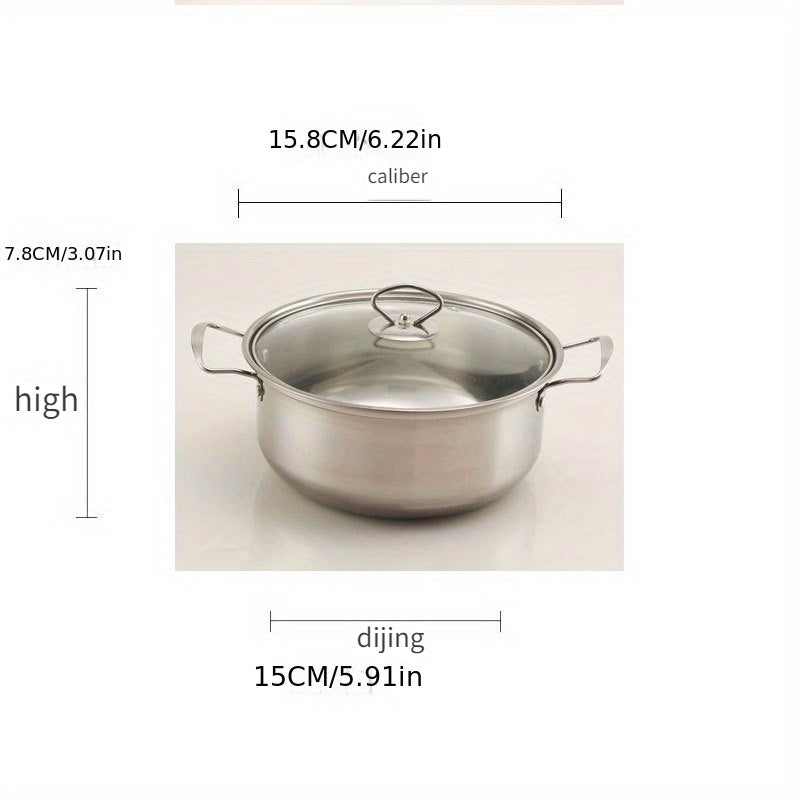 Juego de utensilios de cocina de acero inoxidable de 10 piezas, ollas y sartenes antiadherentes para cocina doméstica y profesional