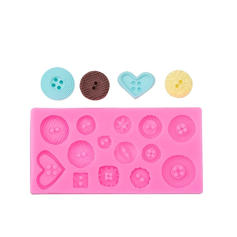 Silicone Mold for Button Shaped Desserts and Treats Baking Candy Gummy Ice Cream Kitchen Tool