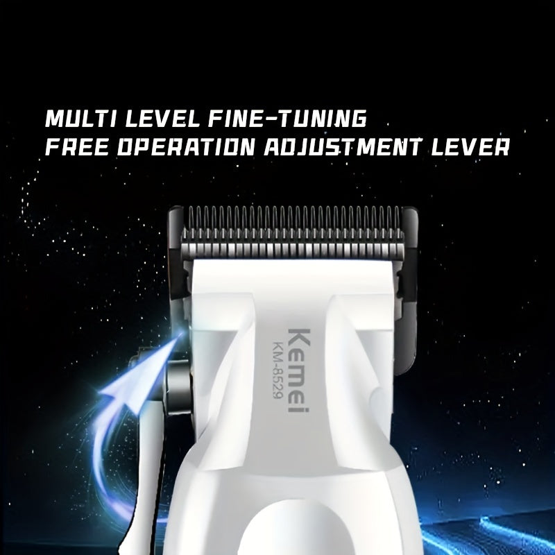 Профессиональные машинки для стрижки Kemei для мужчин, 2-в-1 электробритва с 9 насадками-фиксатором, регулируемый защитный палец, триммер для головы с маслом, двойной режим питания от батареи/USB, перезаряжаемый 18650