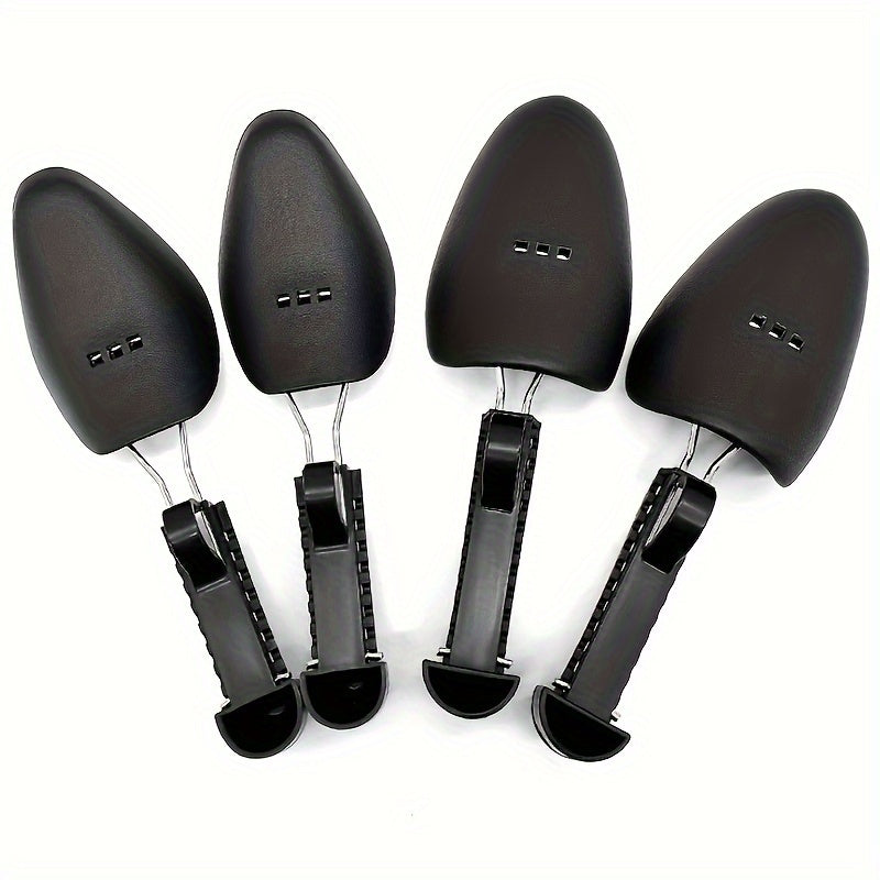 2pcs Unisex Plastic Shoe Stretchers with Metal Hooks Black Boot Accessories