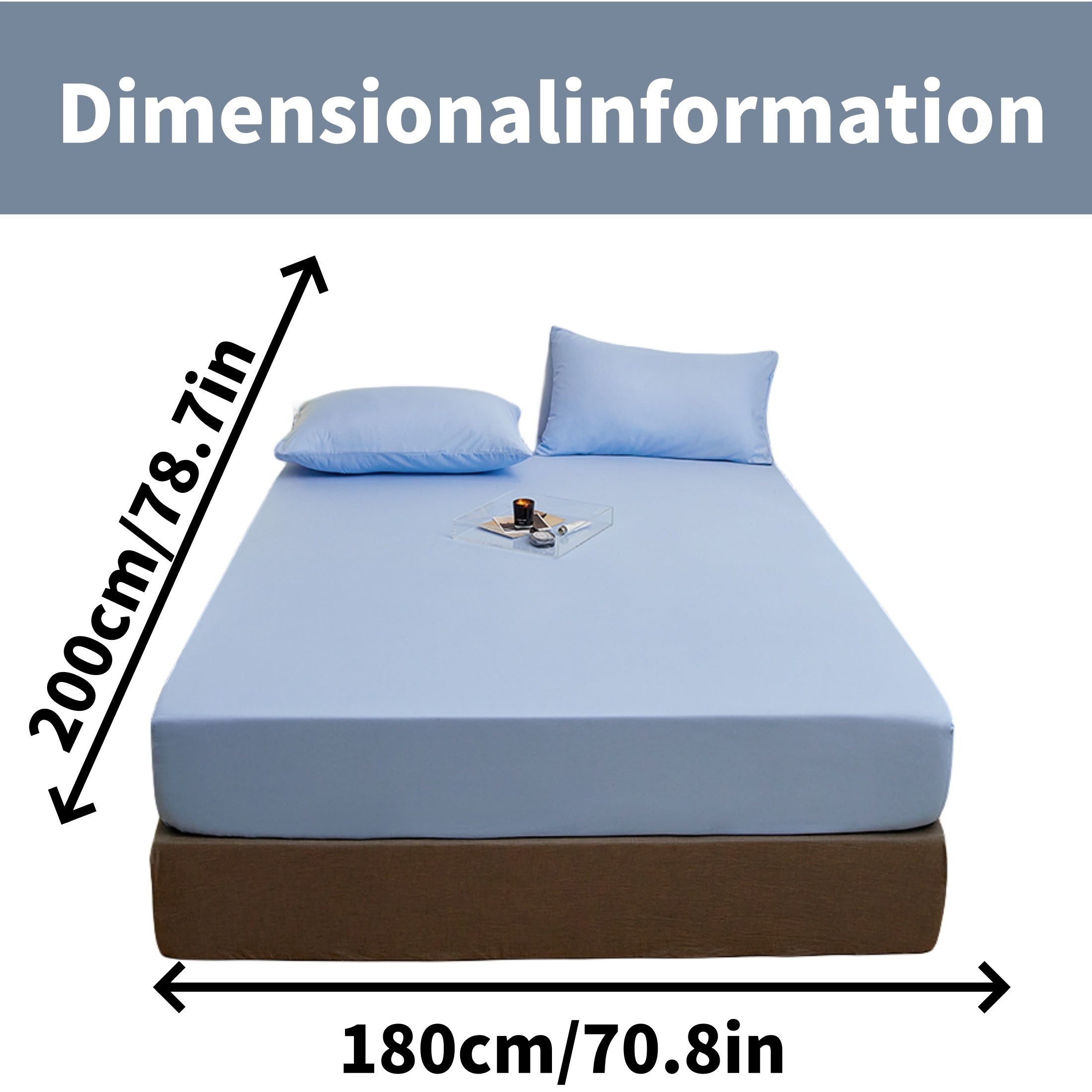 Juego de sábanas ajustadas de poliéster cepillado con 2 fundas de almohada, con bolsillo profundo, ropa de cama