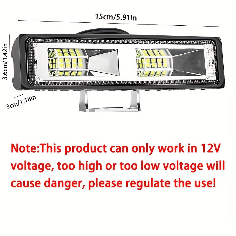 Luz de trabajo LED universal de 6 pulgadas 48W para vehículos, coches, camiones, barcos