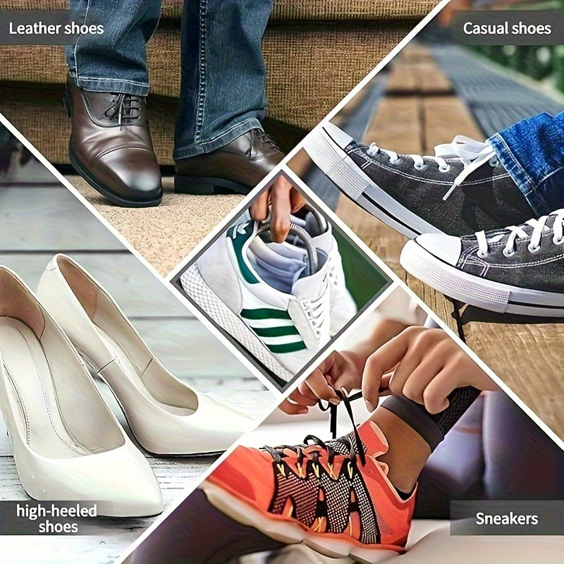 4Pcs Black Adjustable Shoe Tree Inserts for Men and Women Ergonomic Plastic