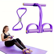 Set de tirador de pedal TPE duradero y para abdominales para yoga y fitness azul, verde, púrpura