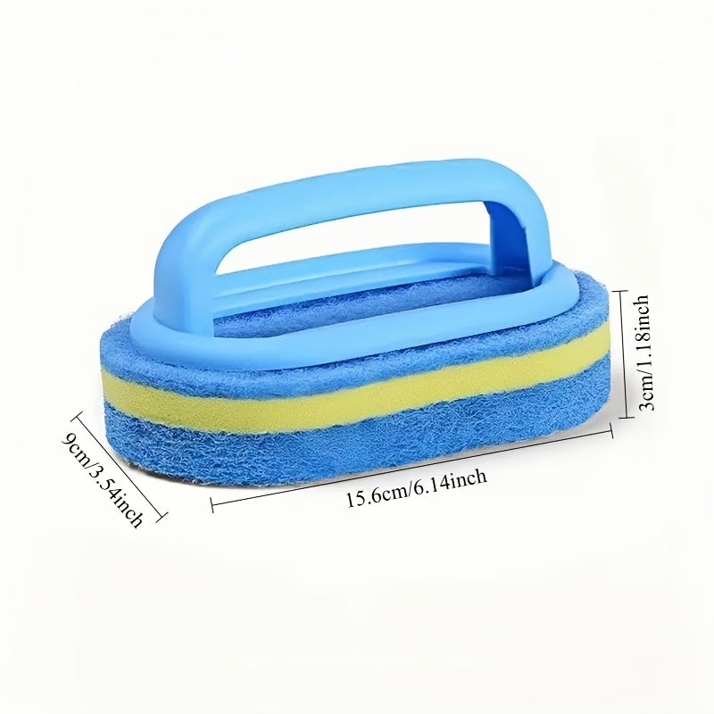 Paquete de 2 cepillos de limpieza de esponja de 3 capas para paredes de azulejos, bañera y piscina