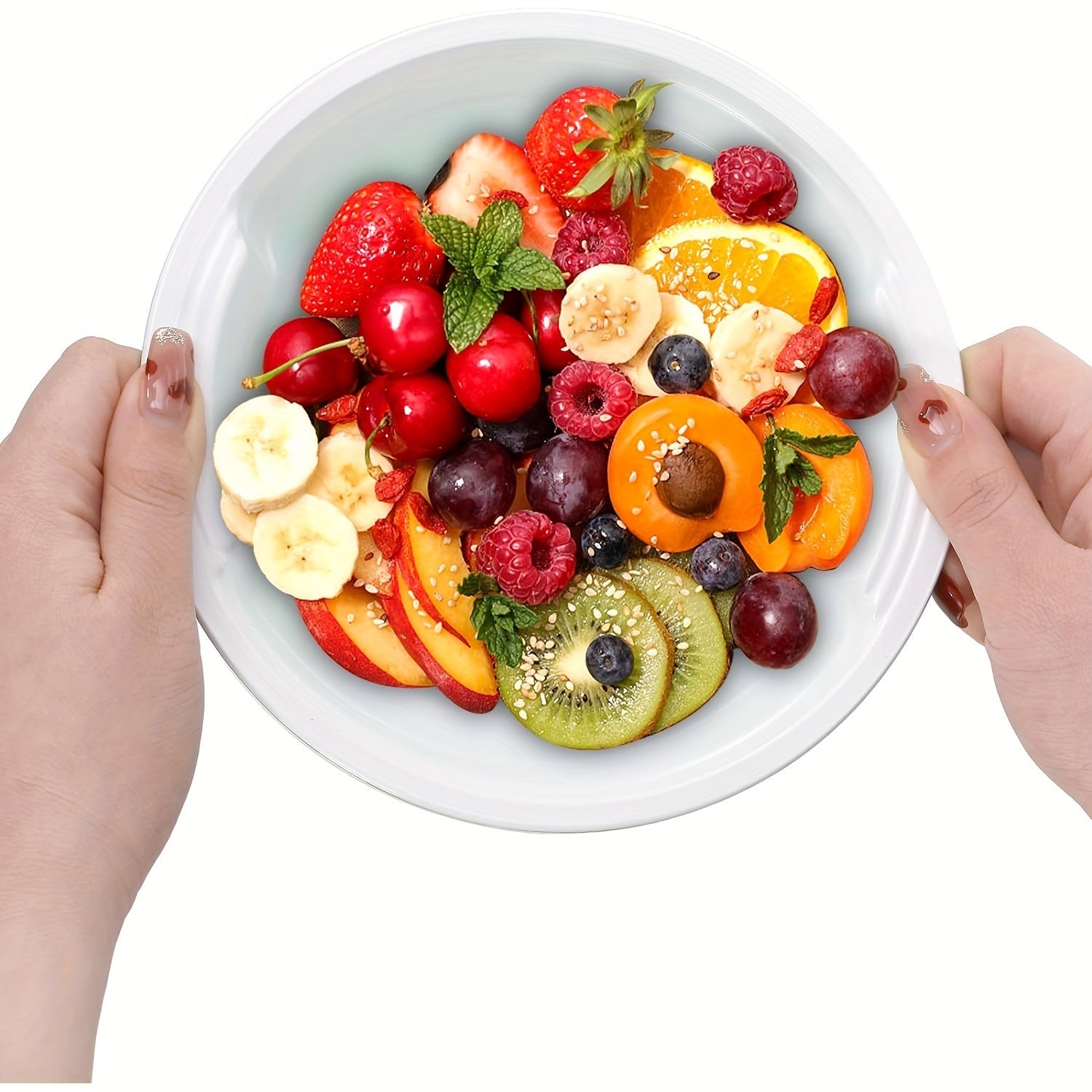 30-штук зеленых пластиковых мисок для закусок объемом 13 унций, одноразовые, для вечеринок и салатов