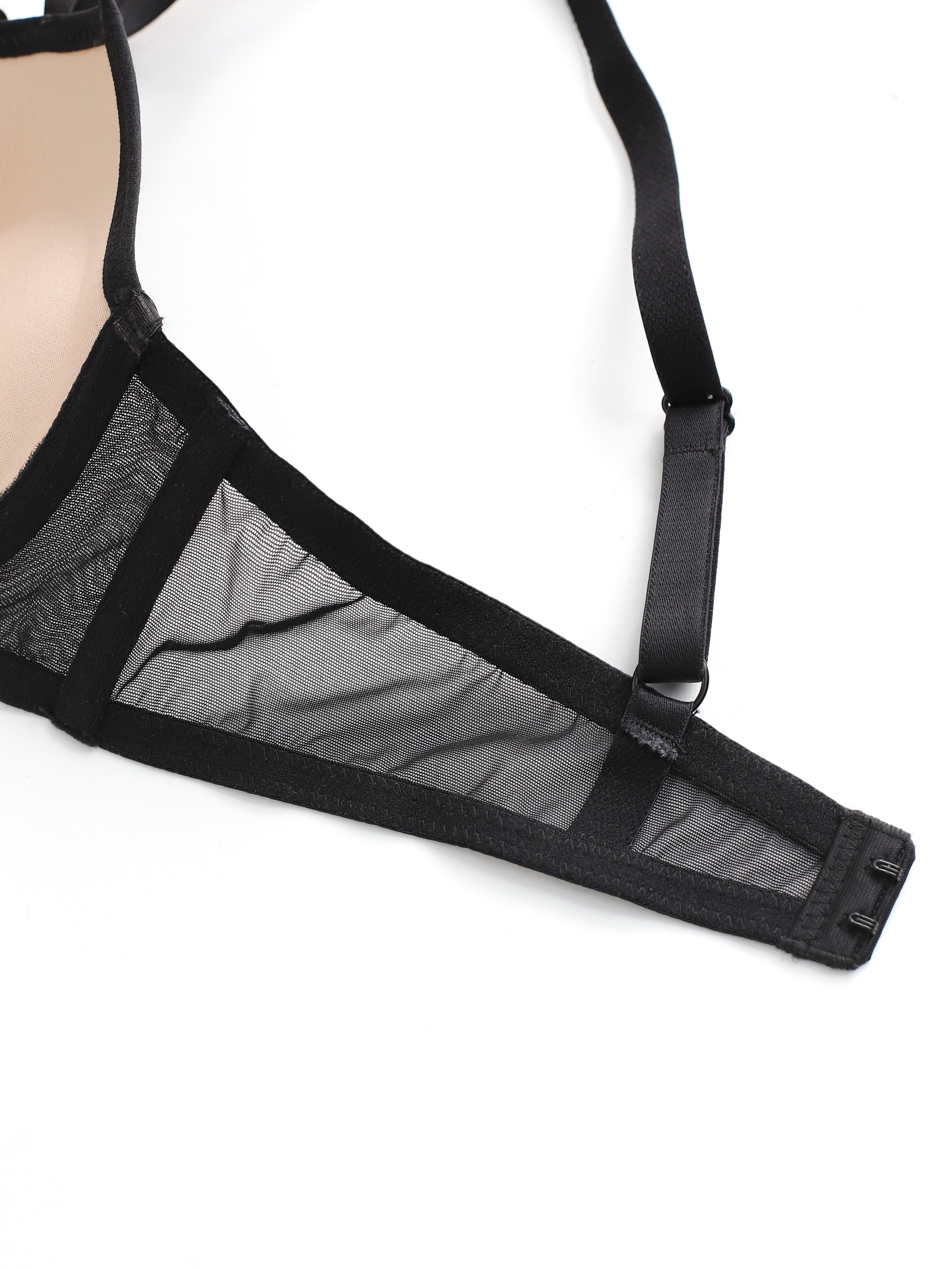 Women's Mesh Thick Cup Bra with Gathered Design Lingerie