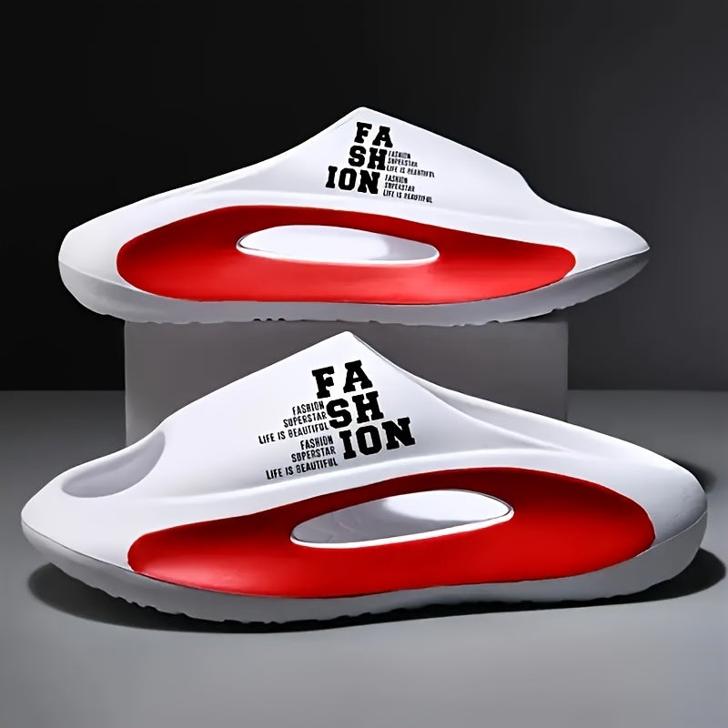 vmi Erkaklar Ochiq Boshli EVA Slaydlar - Qulay, Sirpanmaydigan Sandallar, Kamon Qo'llab-quvvatlash, Qizil va Oq