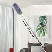 Ultra Fine Fiber Dust Collector Kit 4Pcs Extendable Rod Gray for Ceiling Fans Furniture