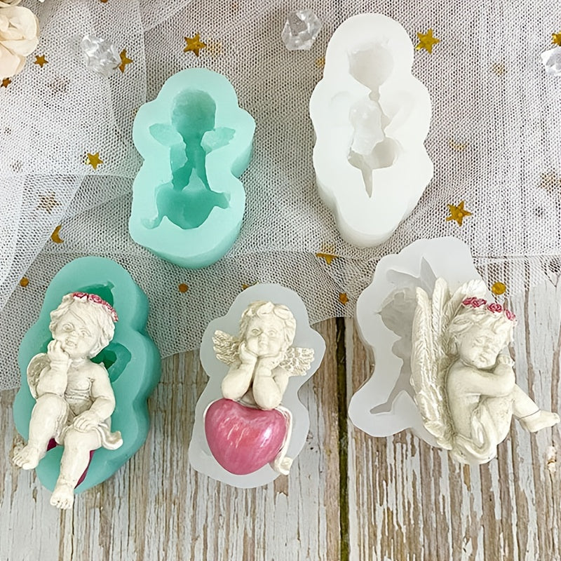 Cupid and Angel Silicone Fondant Mold for Cake Decorations and Chocolate Molding