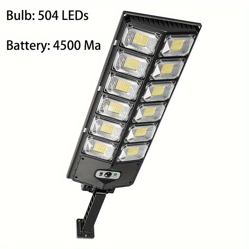 Super Bright 504 LED Solar Street Light with Motion Sensor and 3 Modes for Outdoor Garden