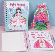 Libro de pegatinas Princess para niños a partir de 4 años con actividades creativas y pintura en acuarela