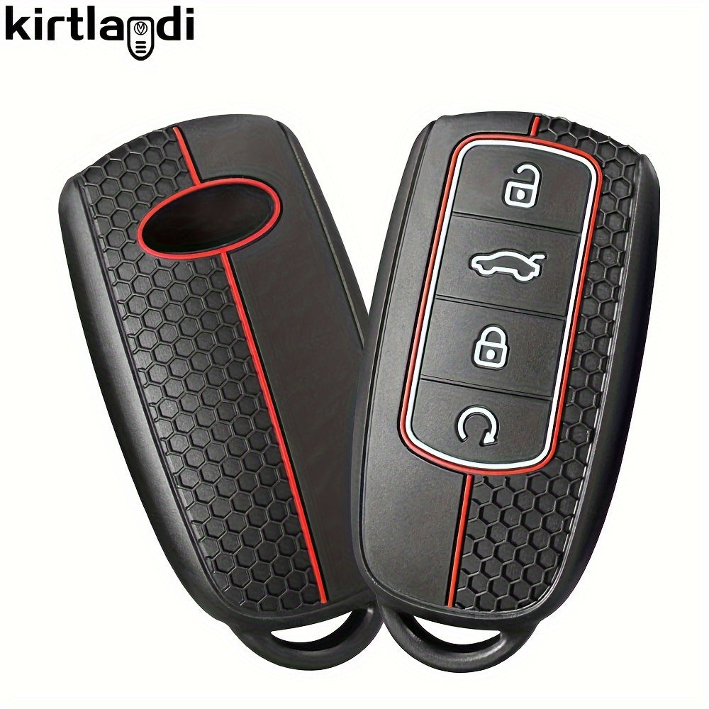 Universal Silicone Car Key Cover Remote Shell for SUV, Black