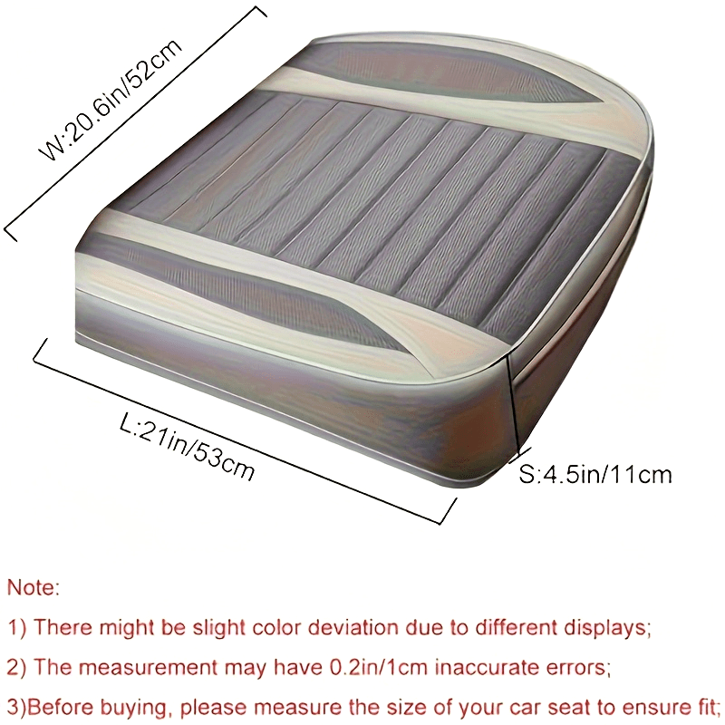 Hemp Fabric Car Seat Cushion Non-Slip Lightweight Universal Fit