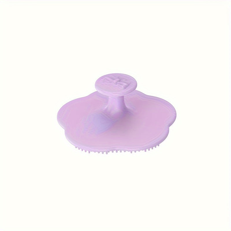 Baby Hairbrush Set Soft Silicone Head Comb with Massage Brushes for Newborns Blue Green Purple Pink